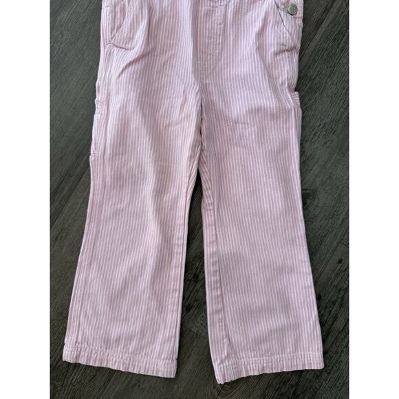 Vintage OshKosh Overalls Pink & White Stripe Size 5 Vestbak Family Photos - Picture 3 of 12